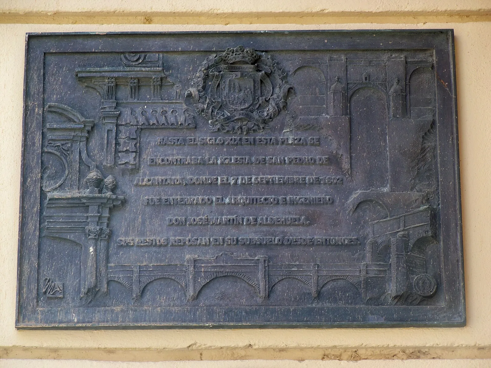 Placa a José Martín de Aldehuela
