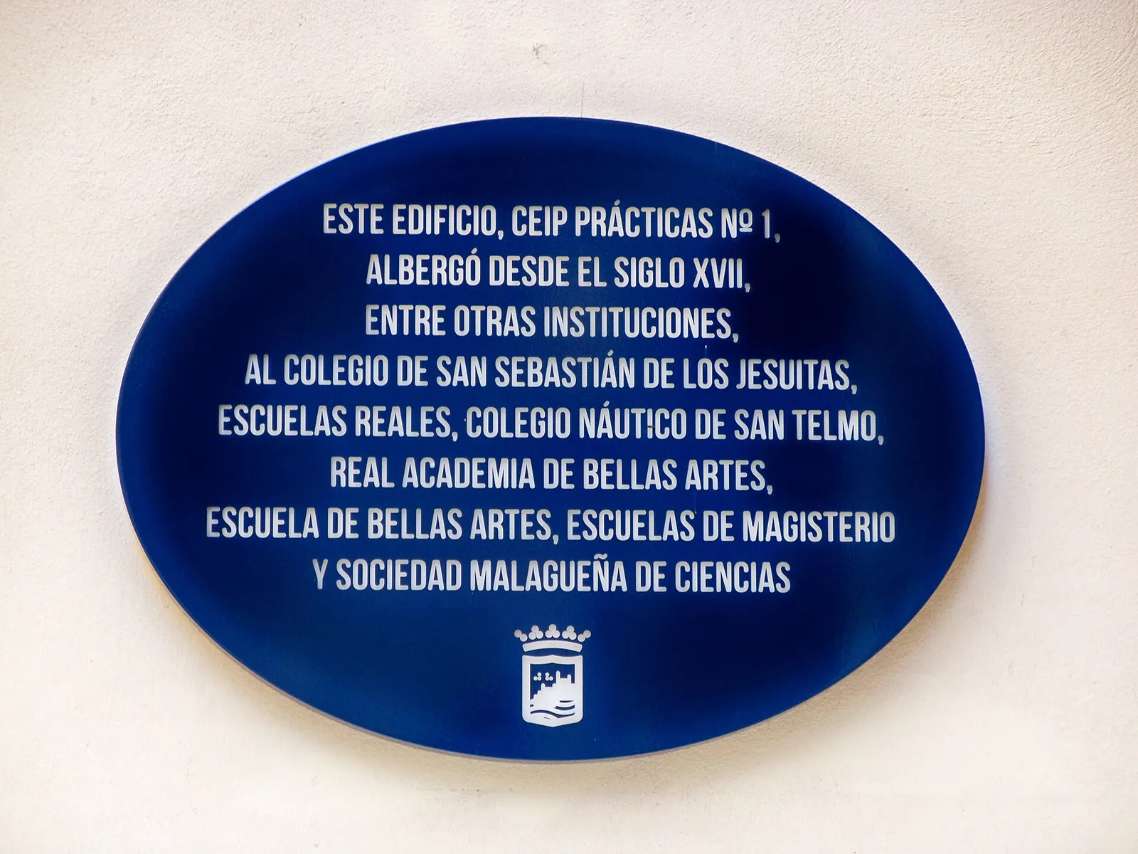 Placa al Colegio de Educación Infantil y Primaria Prácticas Nº1
