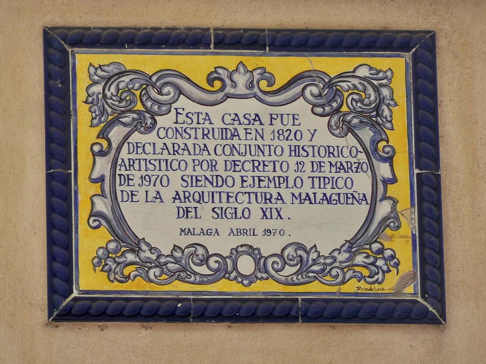 Placa a la Casa de La Coracha