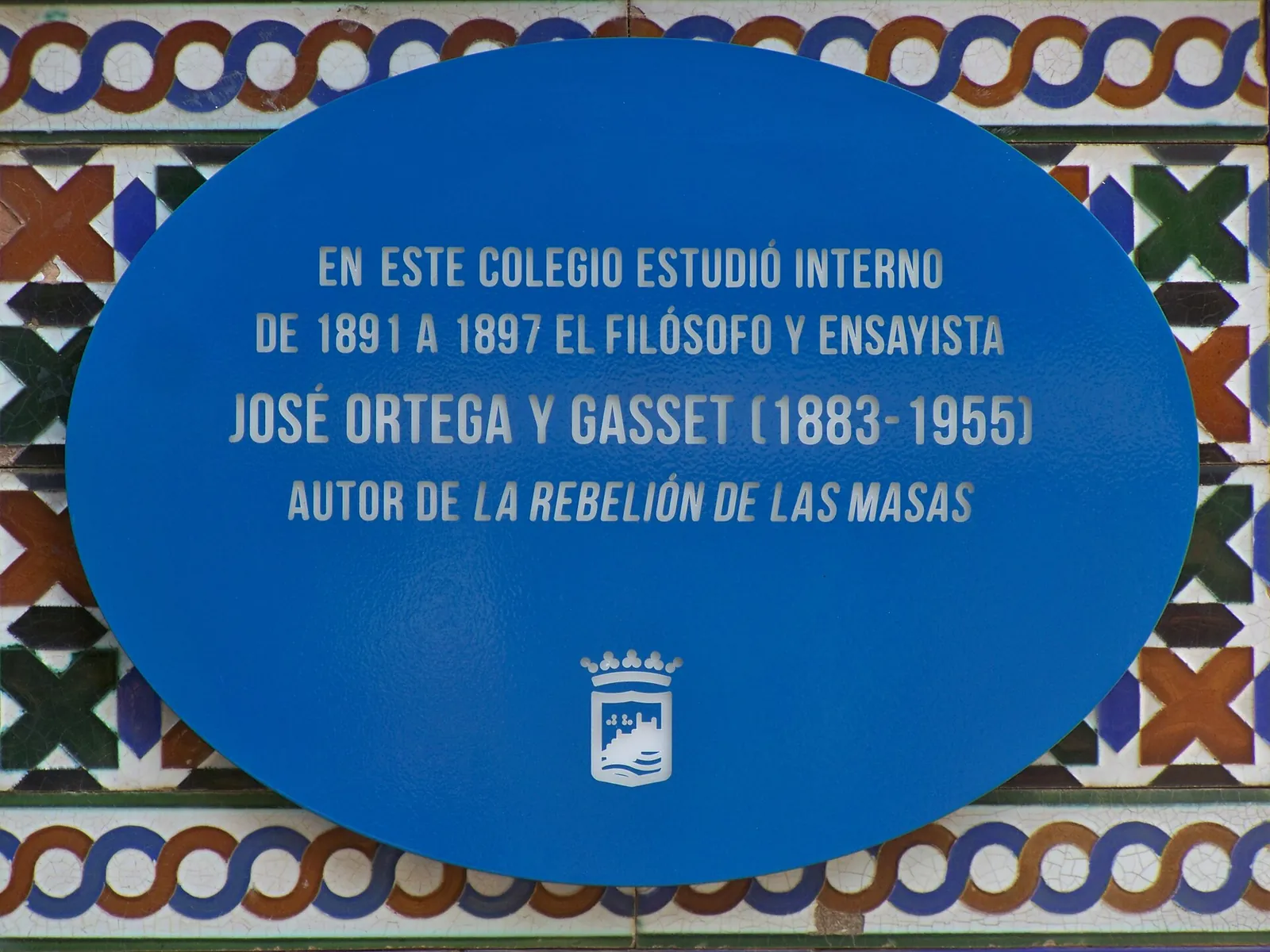 Placa a José Ortega y Gasset