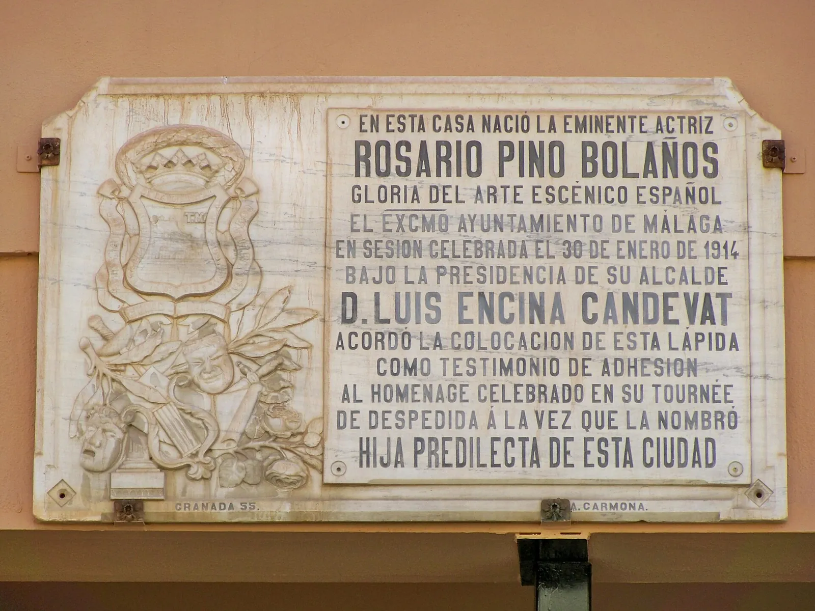 Placa a Rosario Pino
