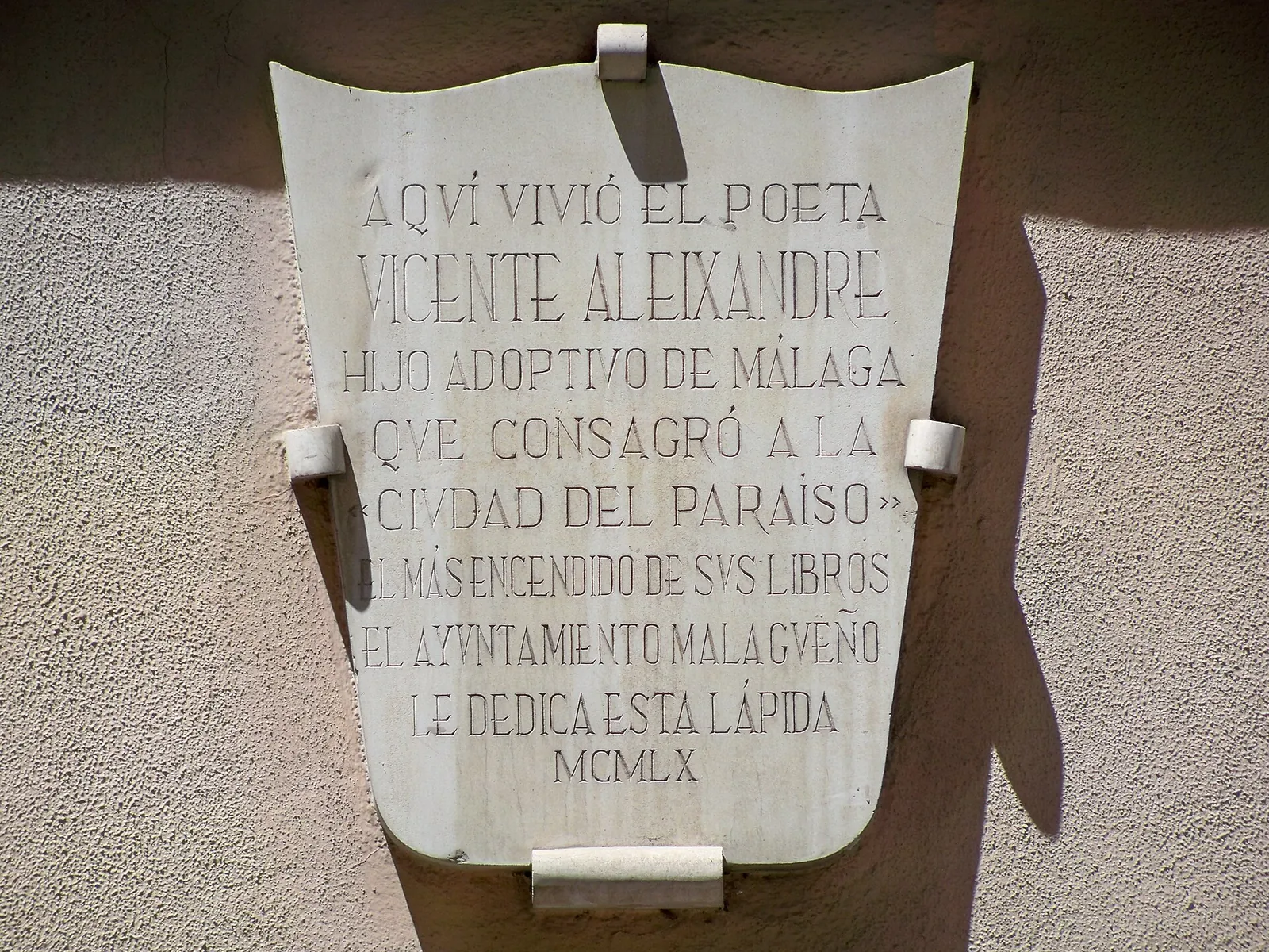 Placa a Vicente Aleixandre