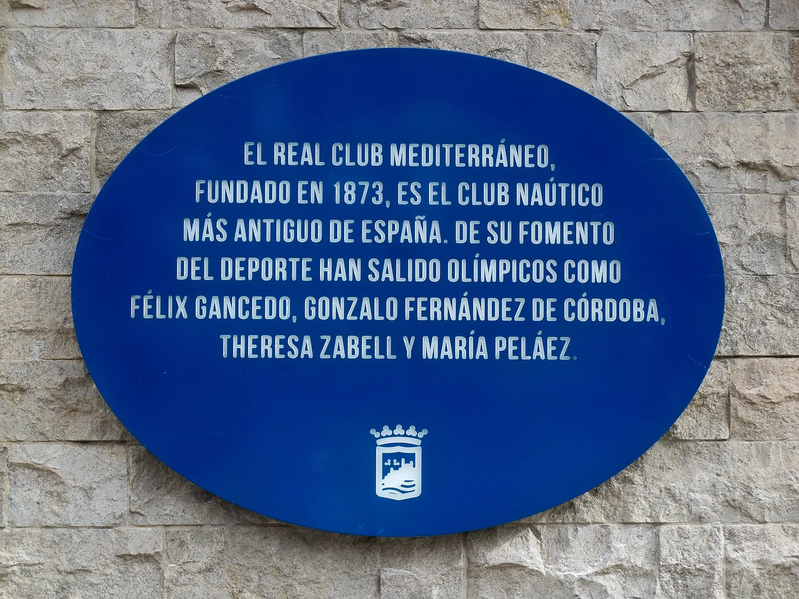 Placa al Real Club Mediterráneo