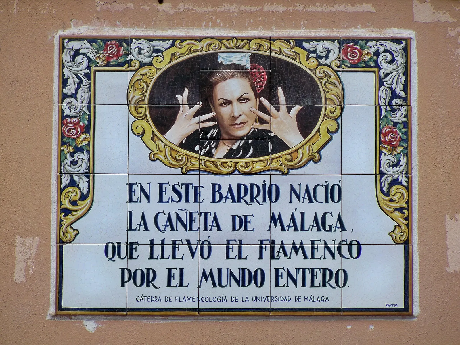 Placa a la Cañeta de Málaga