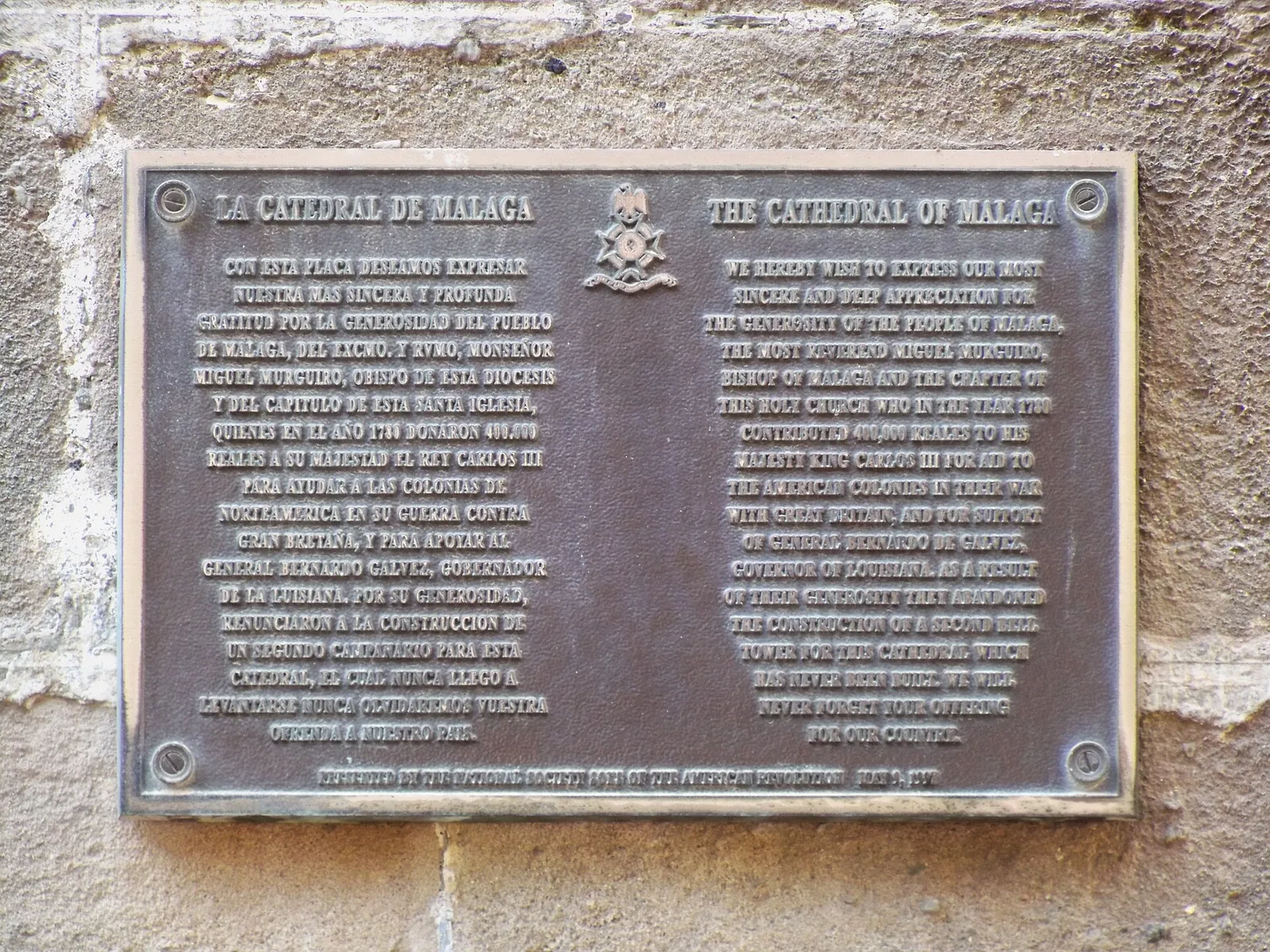 Placa al Pueblo de Málaga