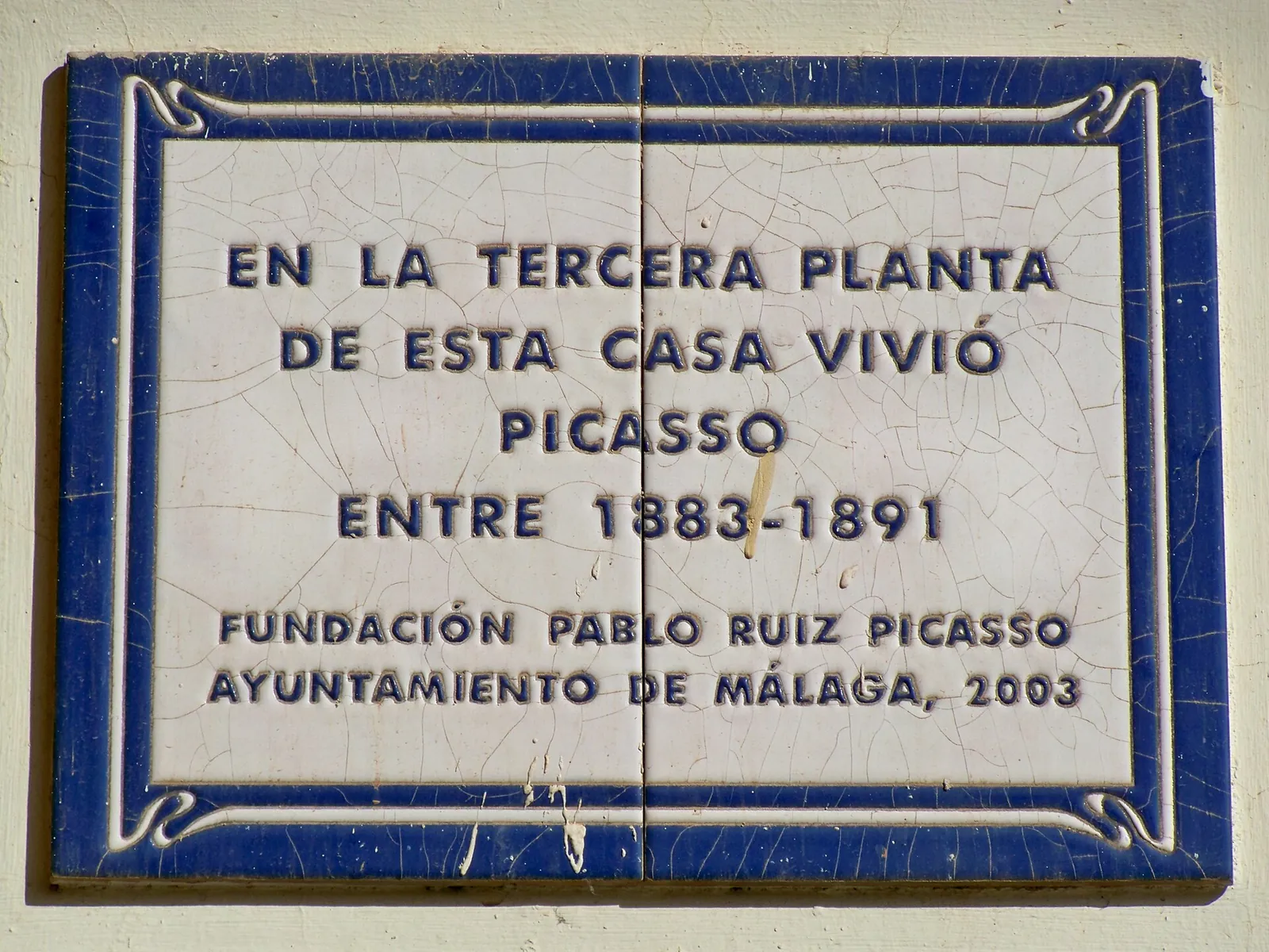 Placa a Pablo Picasso