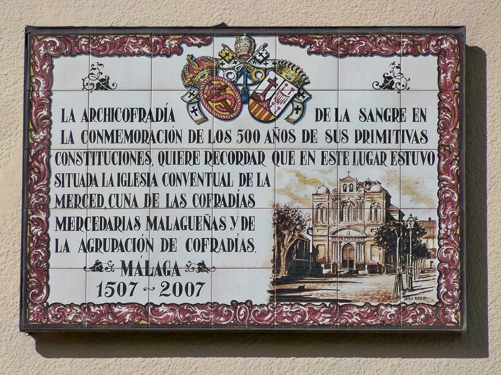 Placa a la Antigua Iglesia de la Merced