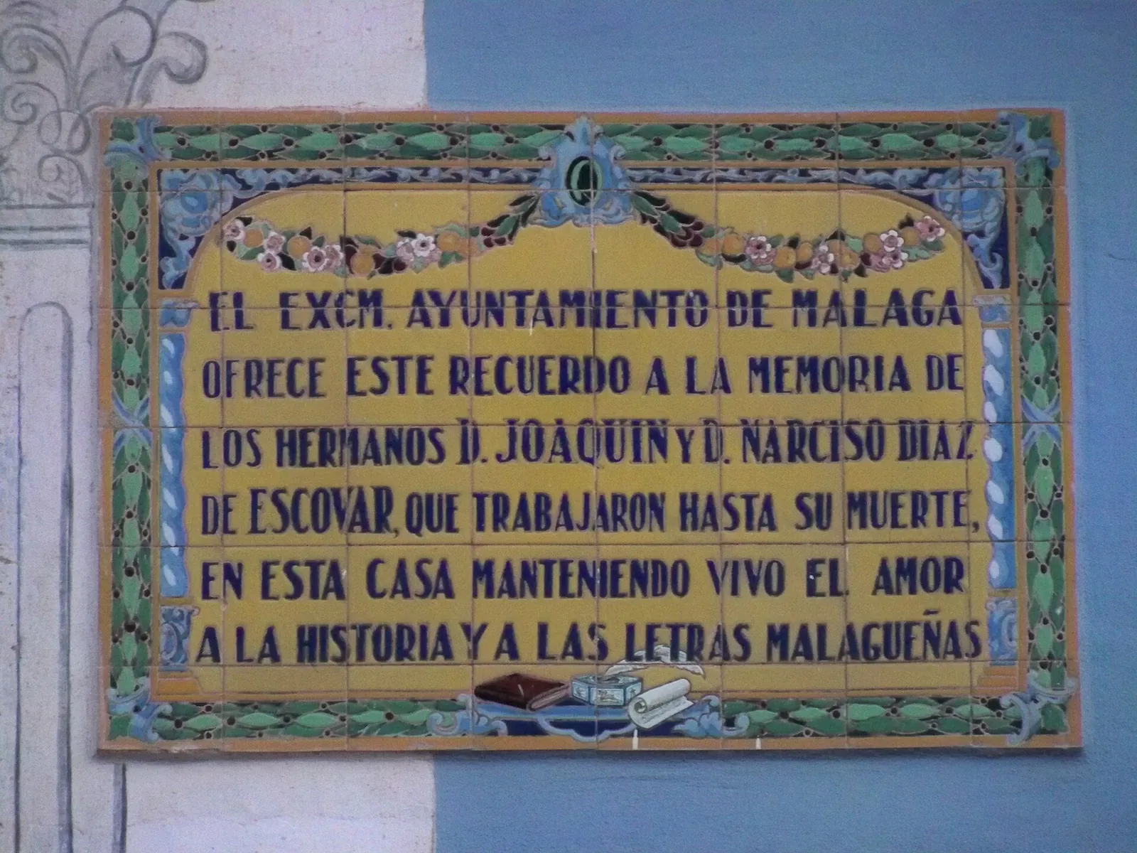 Placa a Joaquín y Narciso Díaz de Escovar