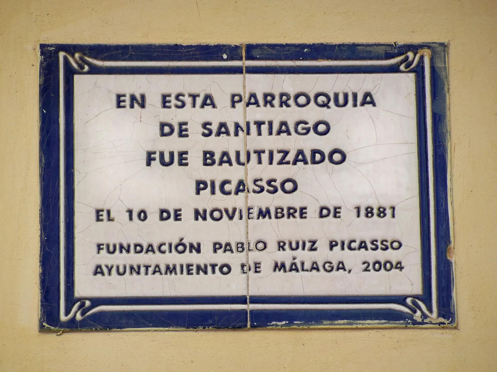 Placa a Pablo Picasso