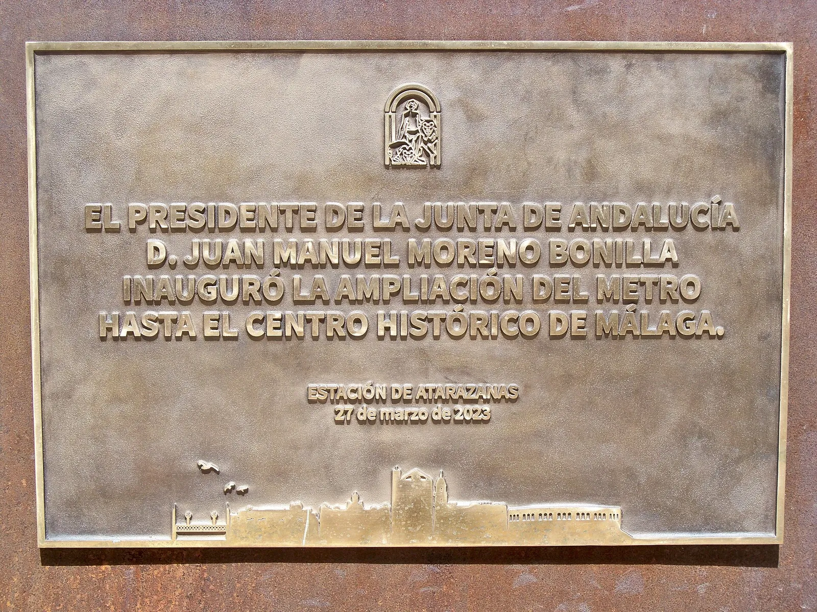 Placa a la Ampliación del Metro