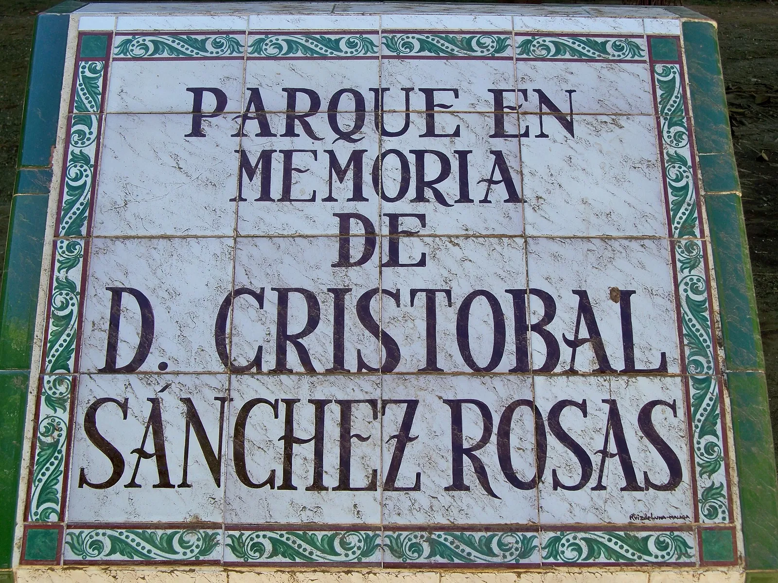 Placa a Cristóbal Sánchez Rosas