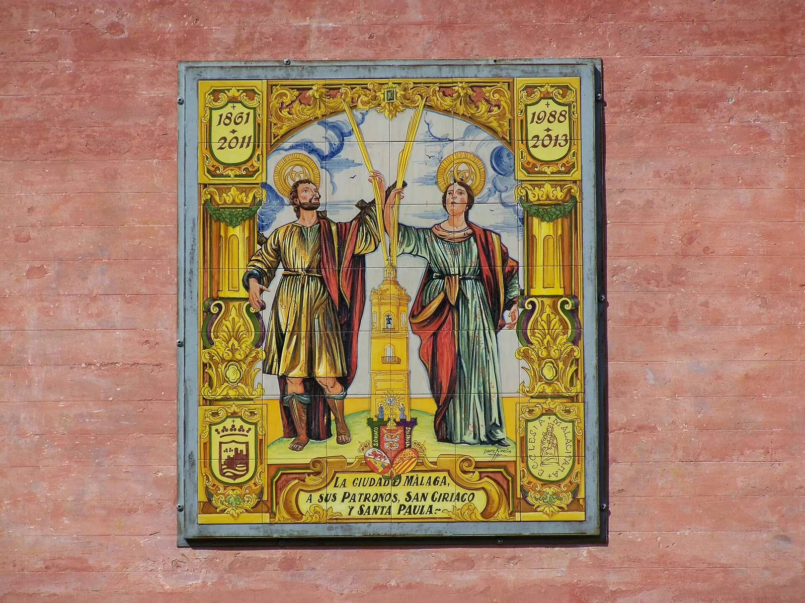 Placa a los Mártires Ciriaco y Paula