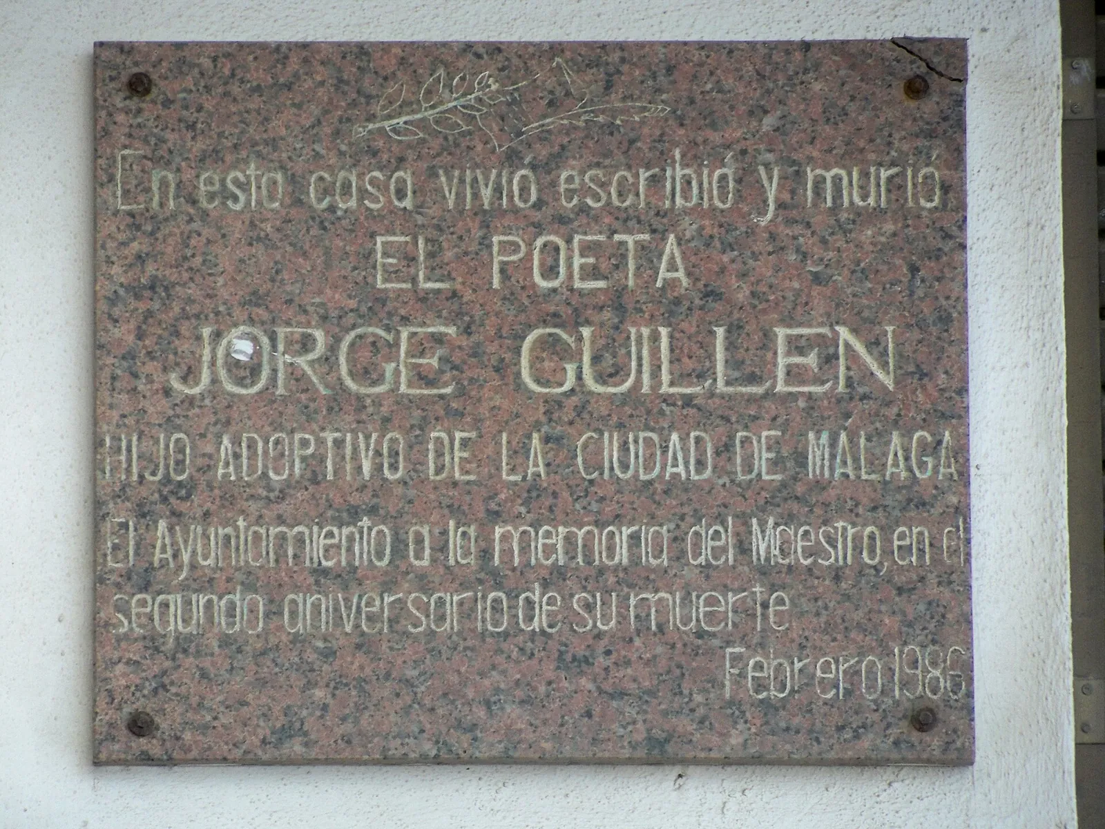 Placa a Jorge Guillén