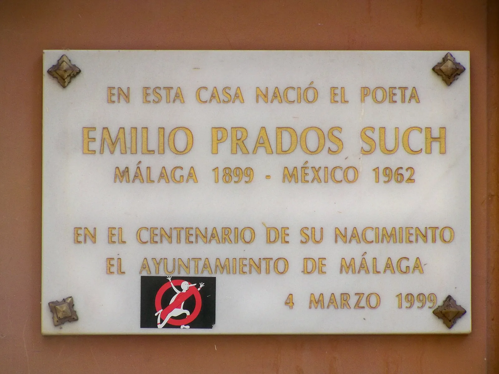 Placa a Emilio Prados