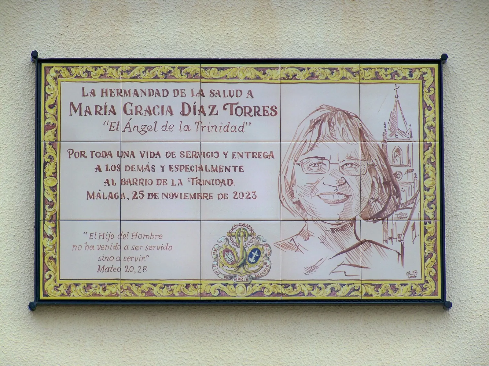 Placa a María Gracia Díaz Torres
