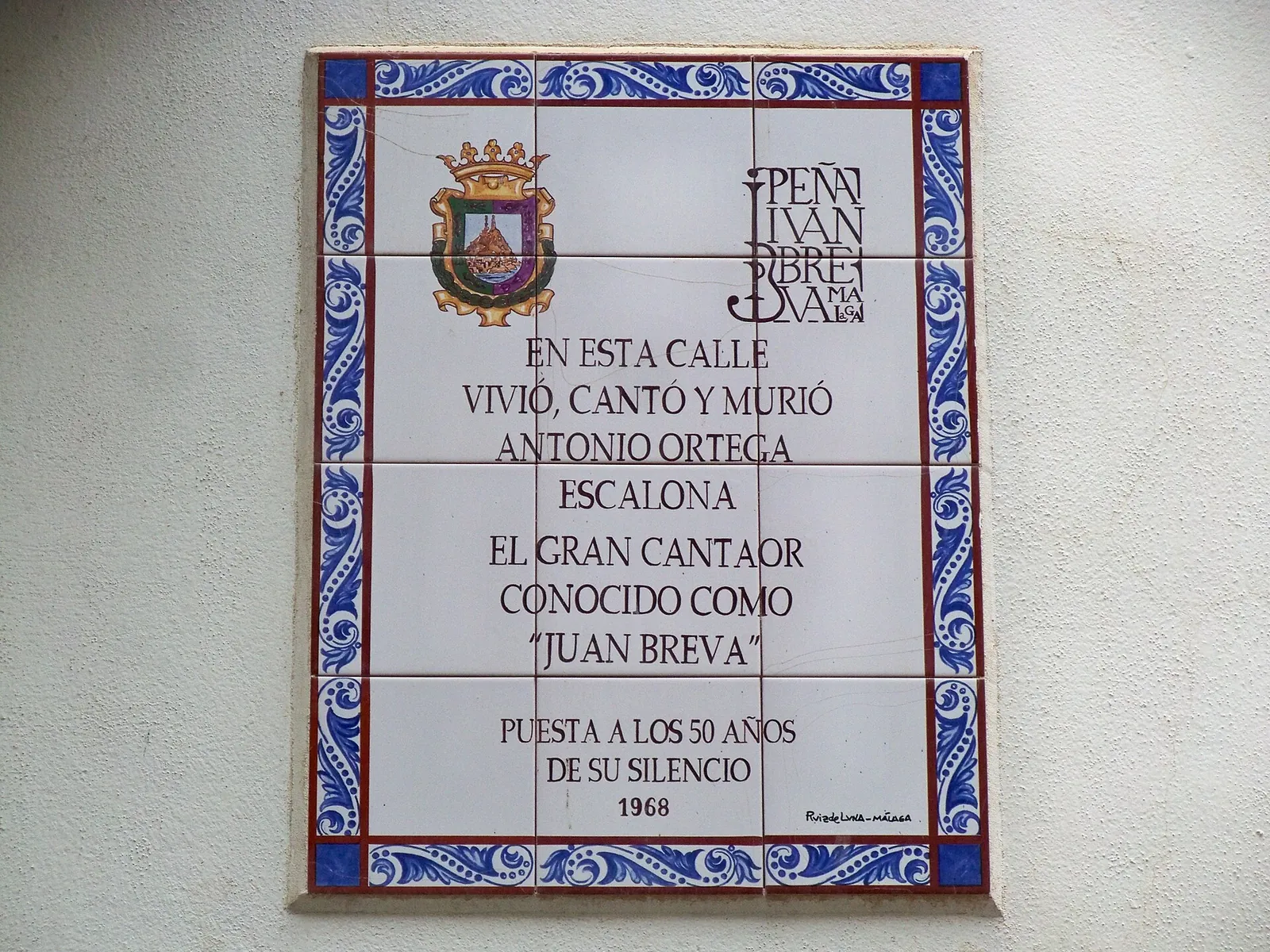 Placa a Juan Breva