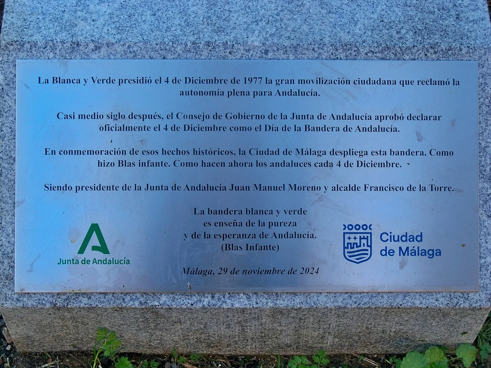 Bandera a la Movilización Ciudadana por la Autonomía de Andalucía