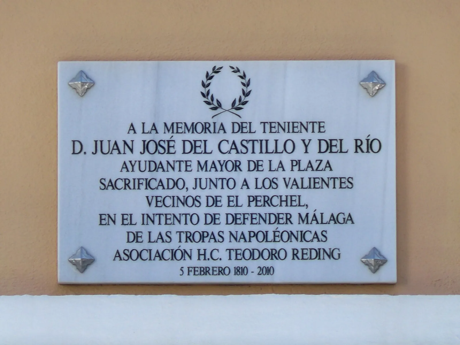 Placa a Juan José del Castillo y del Río